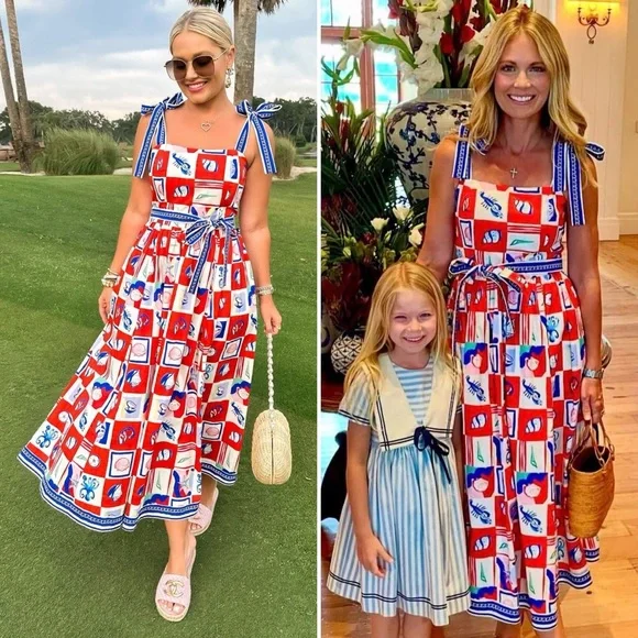 Hunter Bell Quincy Dress Sea Tiles Maxi – Size 2 NWT - Picture 16 of 17